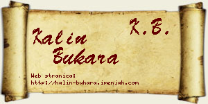 Kalin Bukara vizit kartica